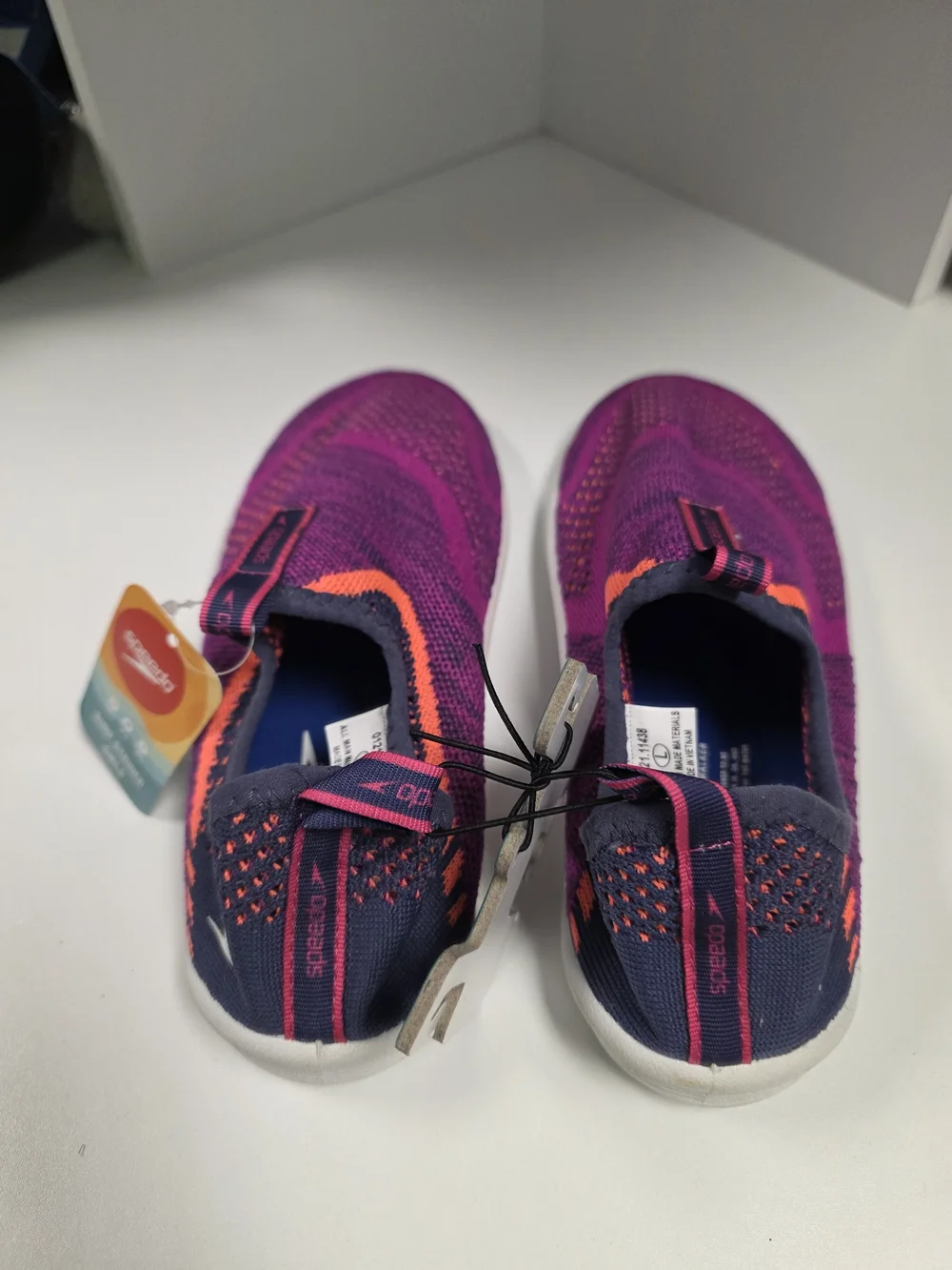Speedo Purple Water Shoes with Orange Accents